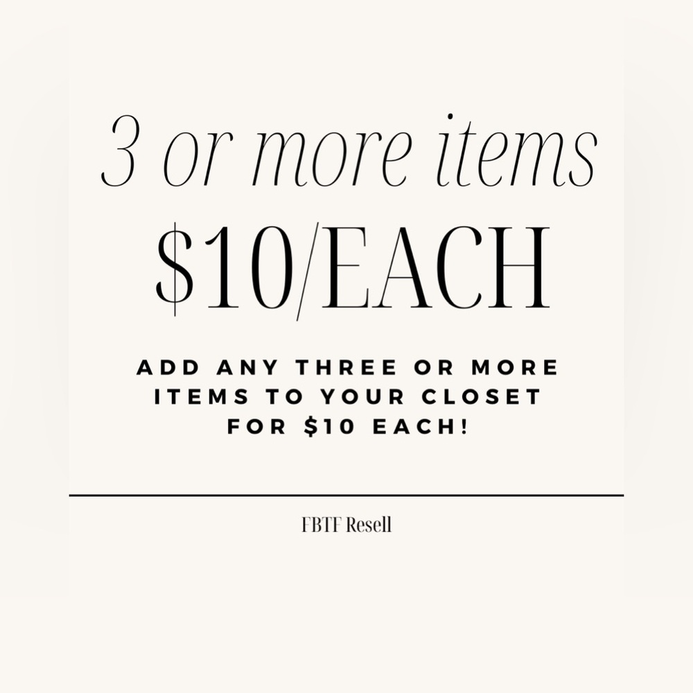 Bundle Deal 3+ for $10/Piece ANY ITEM